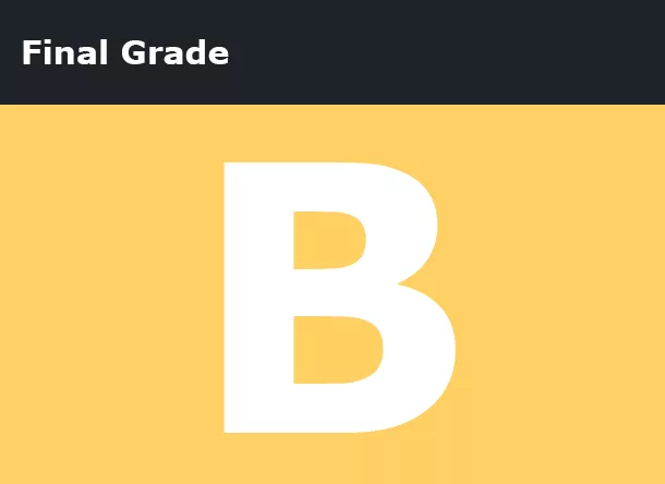 Final Grade: B