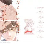 The japanese cover of "Love in the palm of his hands" on the left, and the volume 1 contents on the right.