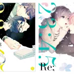The two front covers of "23:45" volume 1 and volume 2, with the two main characters, Iku and Mimori, on it.